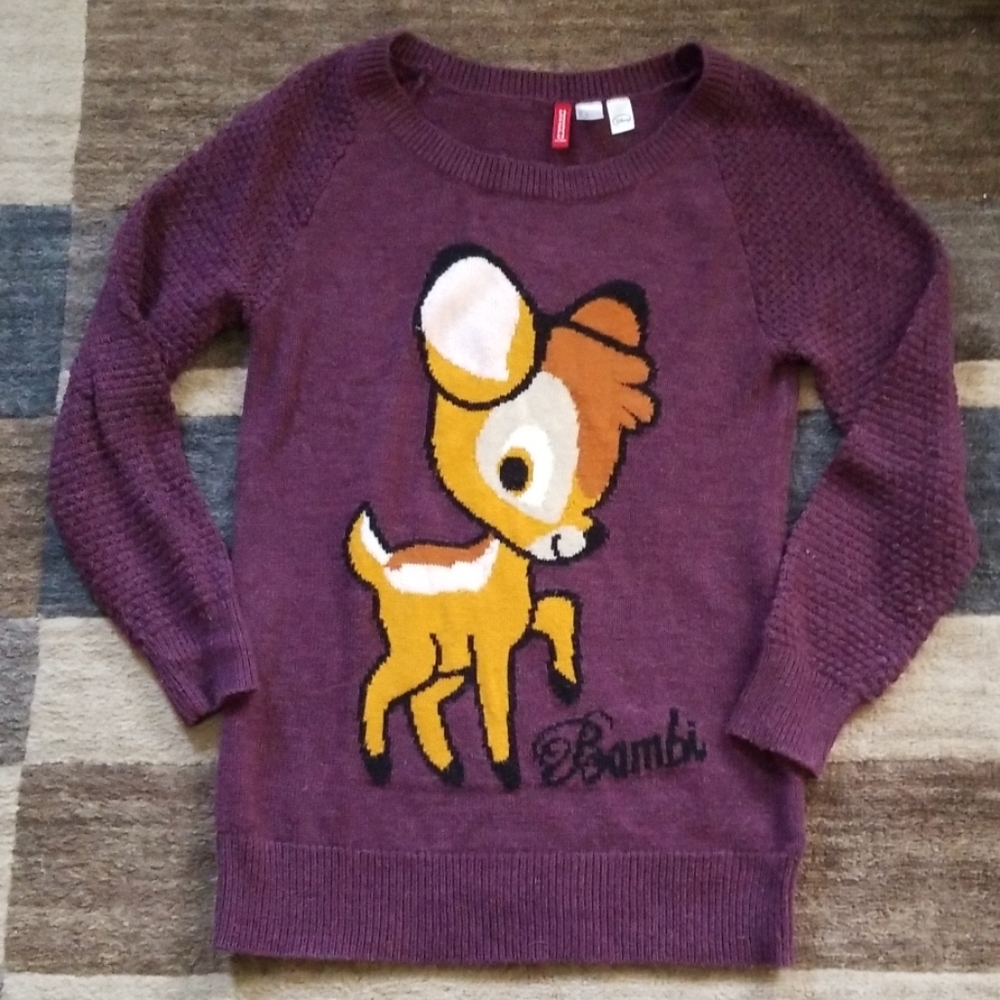 Wine color bambi sweater